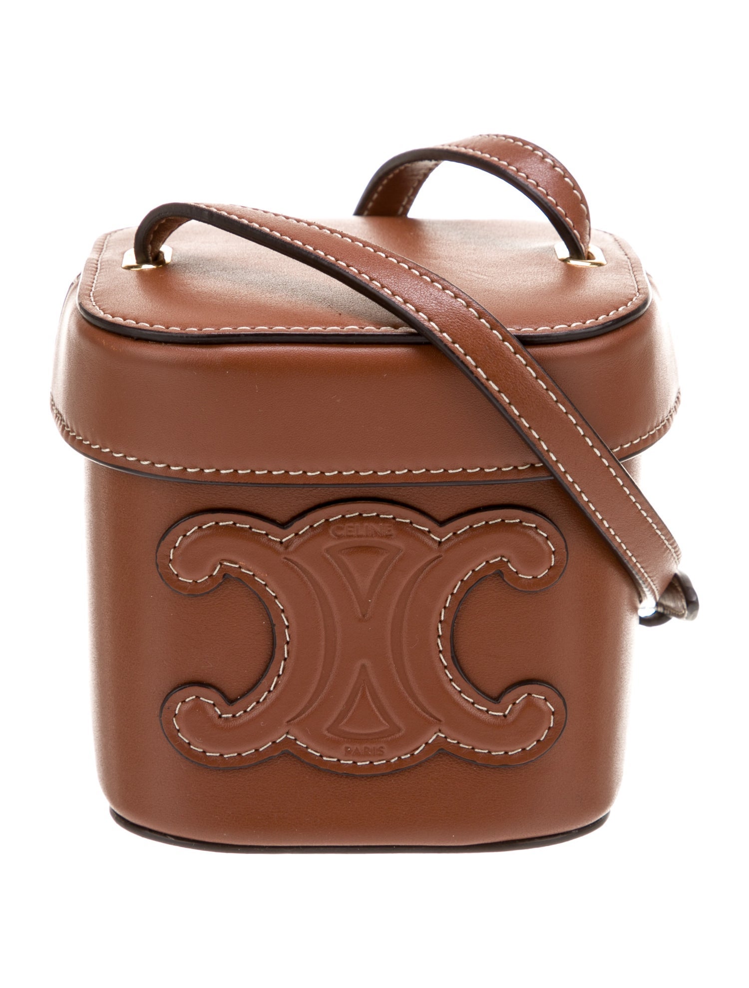 Celine Leather Triomphe Box Bag Small