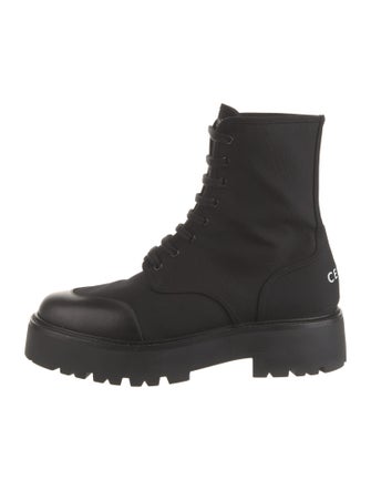 Celine Canvas Combat Boots
