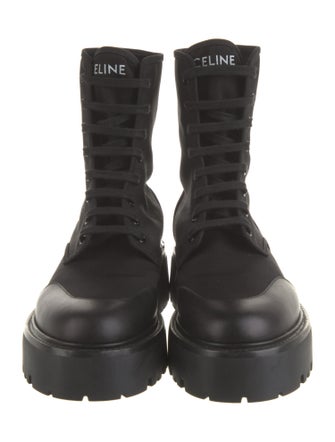 Celine Canvas Combat Boots