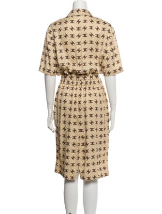 Celine Silk Knee-Length Dress