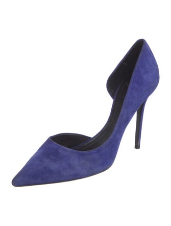 Celine Suede D'Orsay Pumps