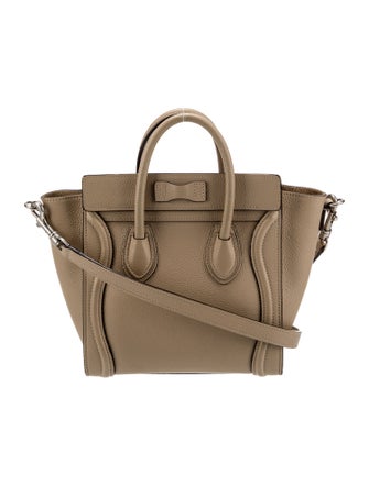 Celine Leather Luggage Nano