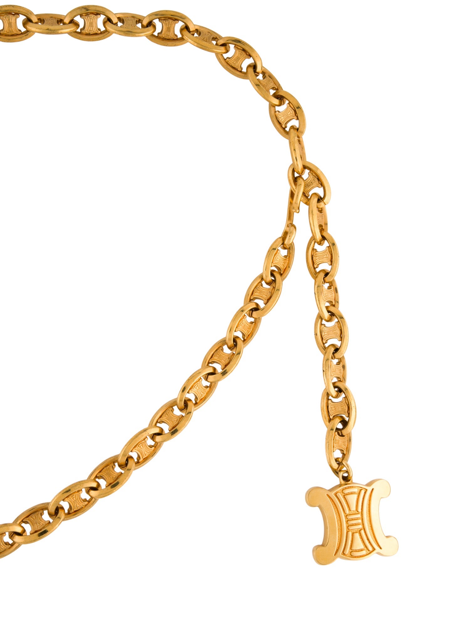 Celine Vintage Macadam Chain-Link Belt