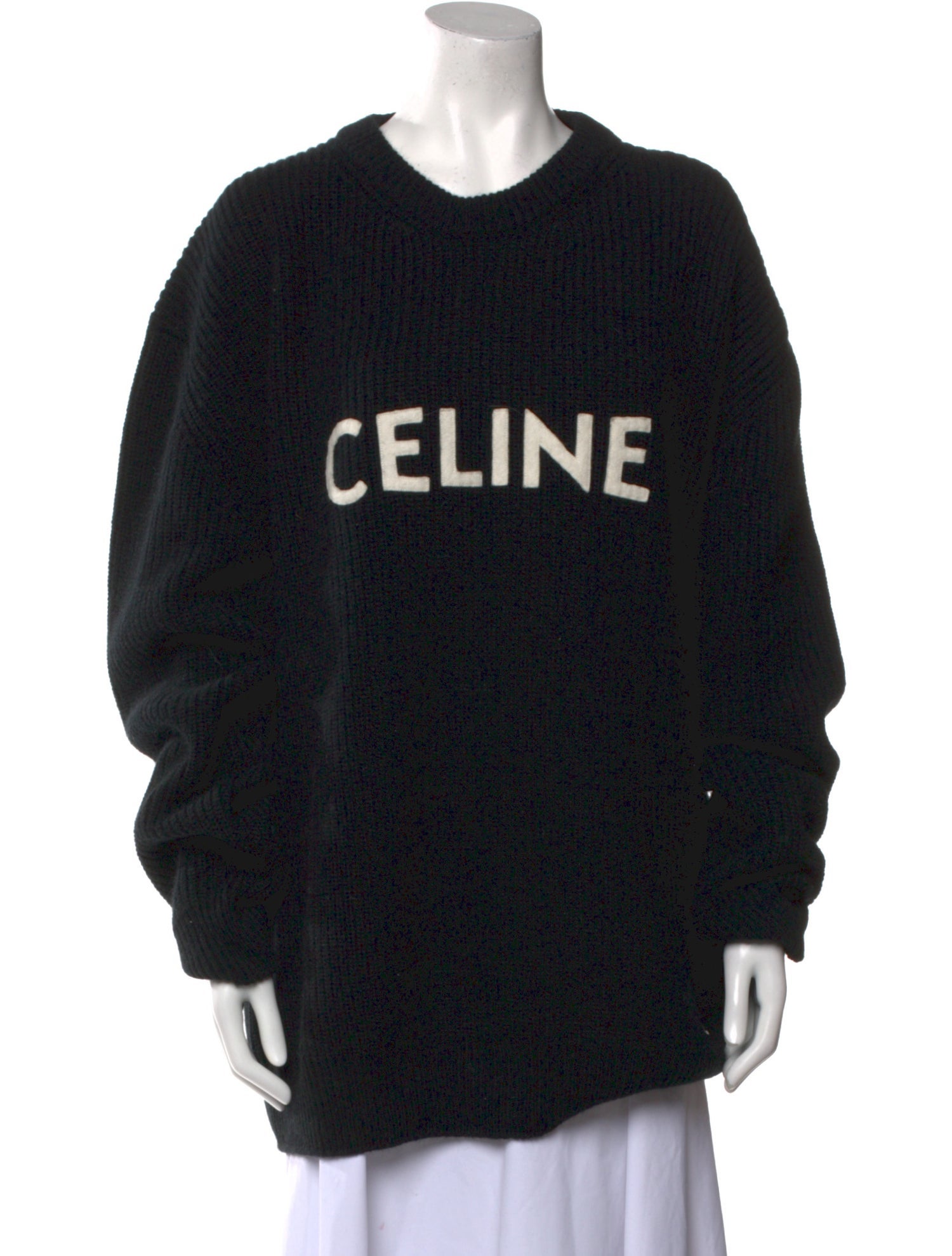 Celine Wool Graphic Print Pullover