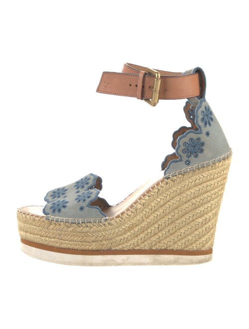 Celine Suede Printed Espadrilles