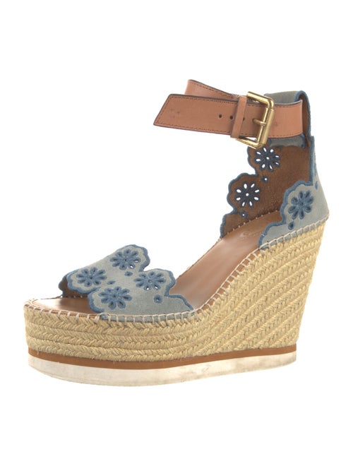 Celine Suede Printed Espadrilles