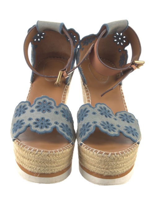 Celine Suede Printed Espadrilles