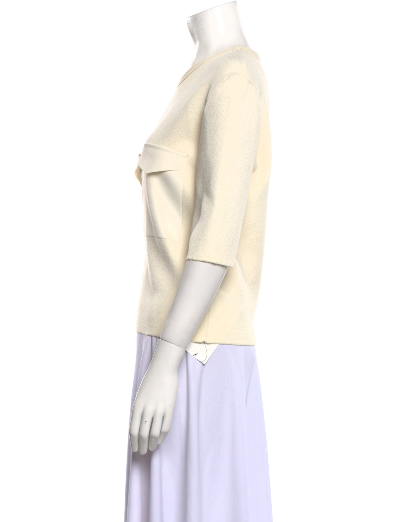 Celine Crew Neck Three-Quarter Sleeve Top