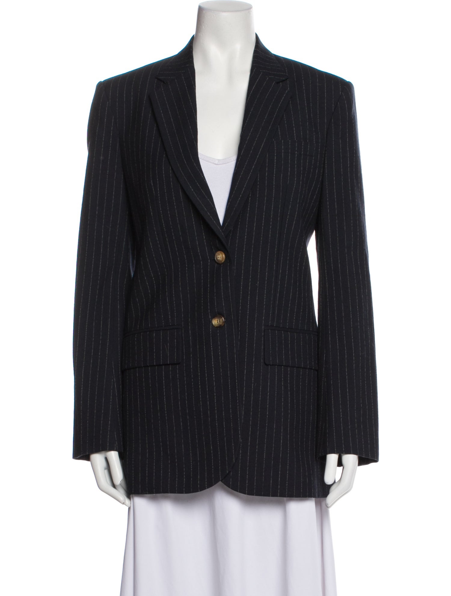 CELINE｜BLAZERS ( JACKET IN STRIPED WOOL (2V18T547O BNF BLAZER IN STRIPED WOOL - NAVY/CRAIE | CELINE