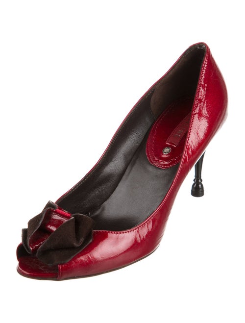 Celine Leather Bow Accents Pumps