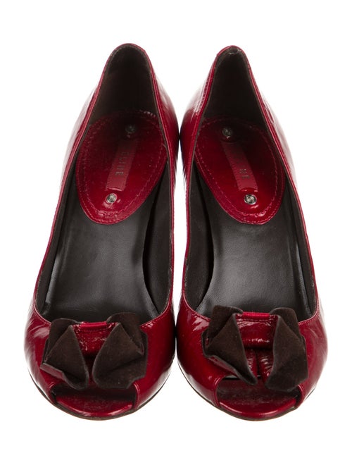 Celine Leather Bow Accents Pumps