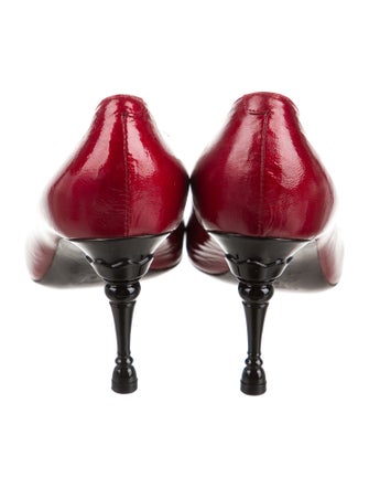 Celine Leather Bow Accents Pumps