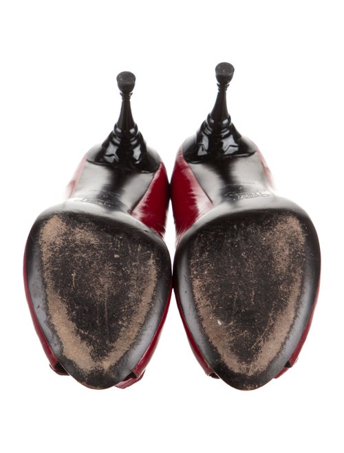 Celine Leather Bow Accents Pumps