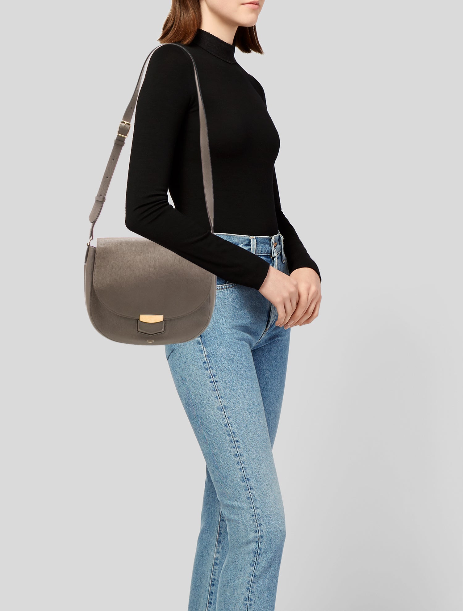 Celine Leather Trotteur Medium