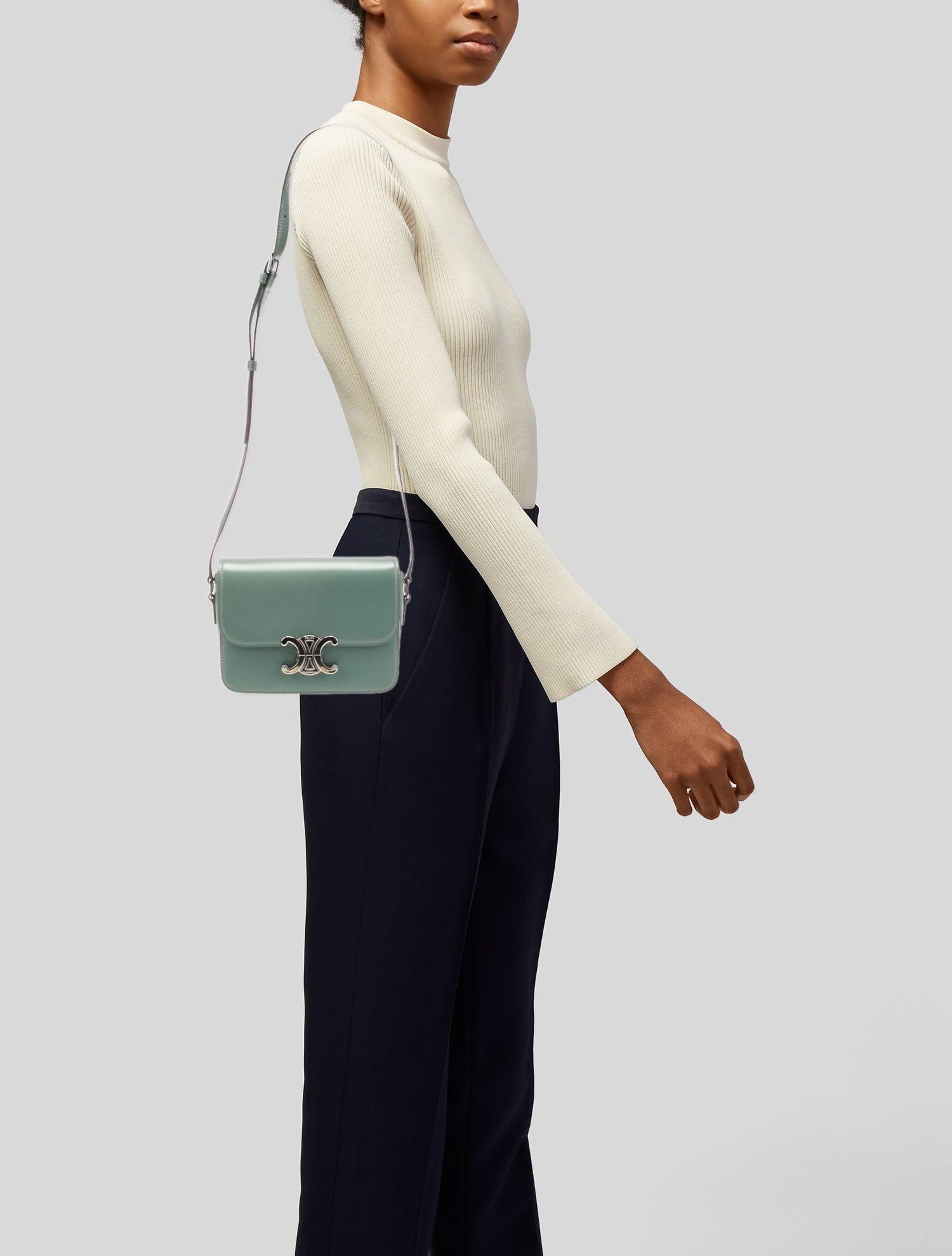 Celine Leather Triomphe Teen