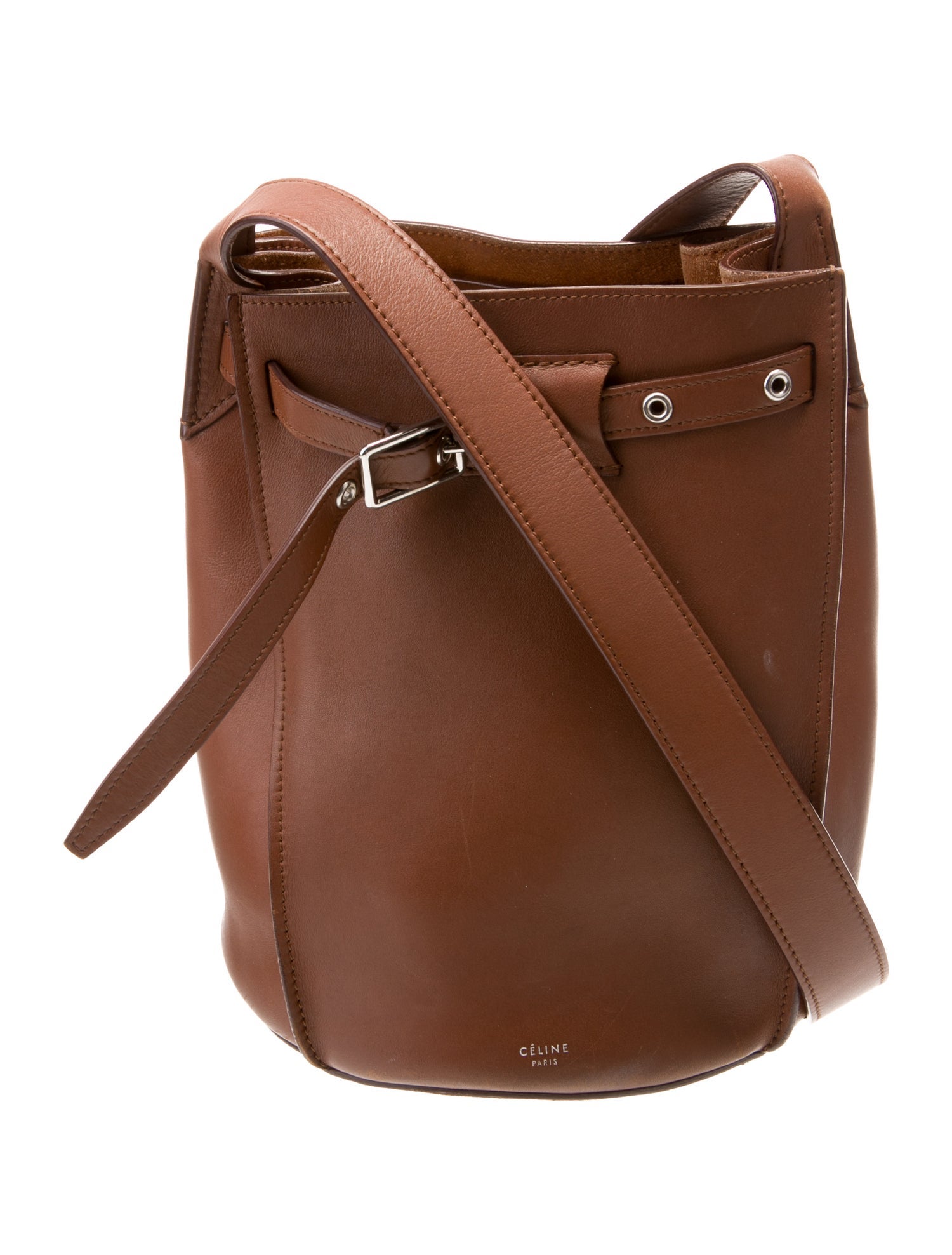 Celine Leather Big Bucket w/Strap