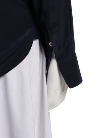 Celine Silk Long Sleeve Button-Up Top