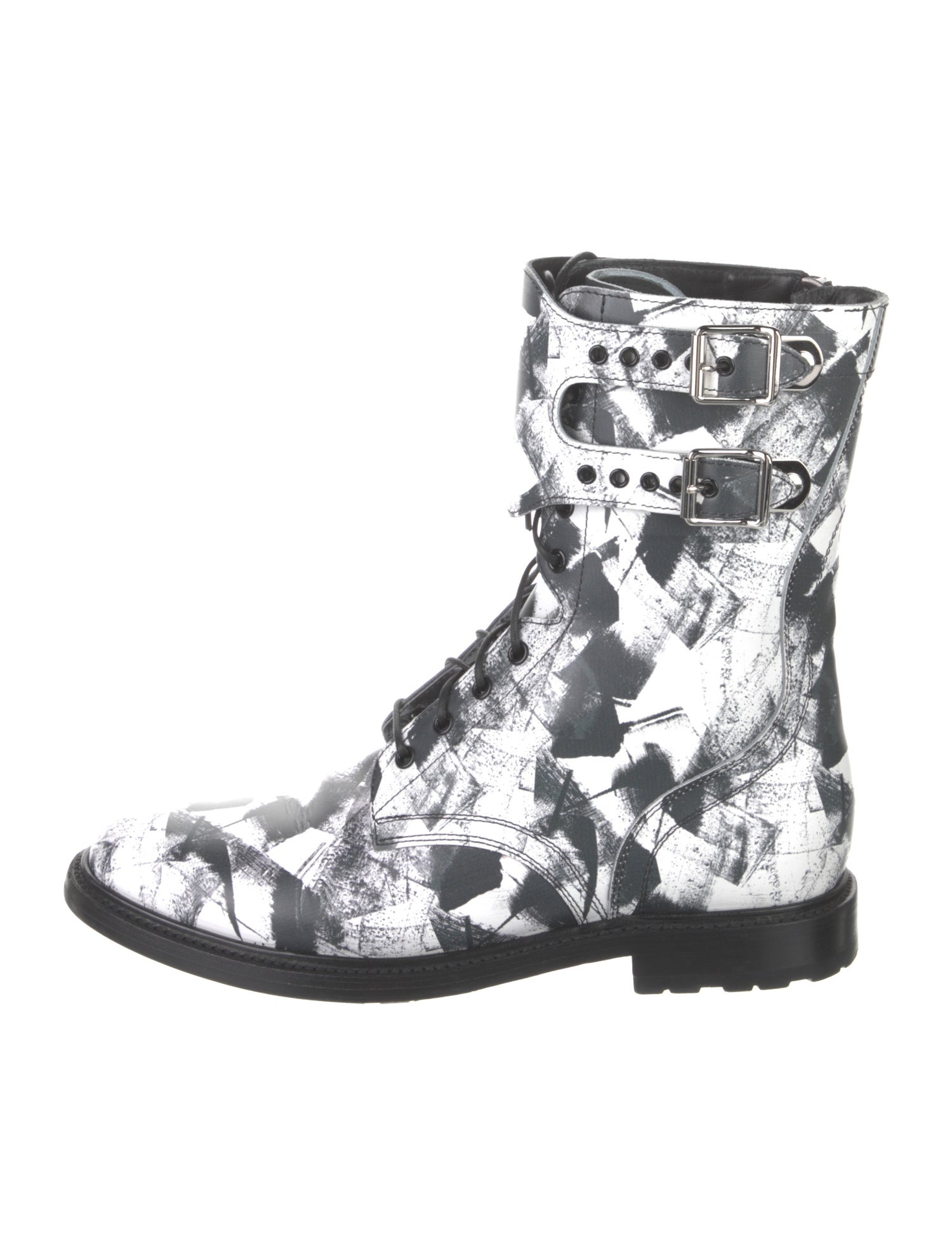 Celine Leather Printed Boots