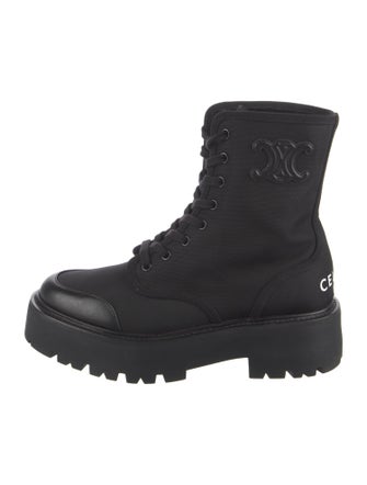 Celine Canvas Combat Boots