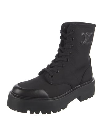 Celine Canvas Combat Boots