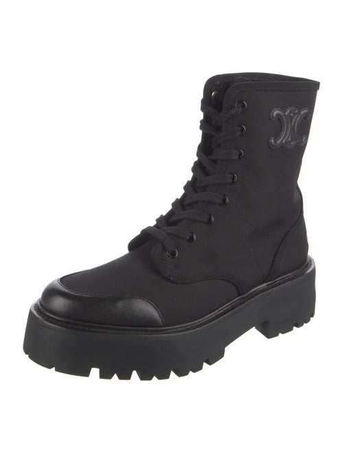Celine Canvas Combat Boots