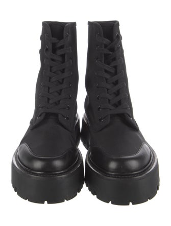 Celine Canvas Combat Boots