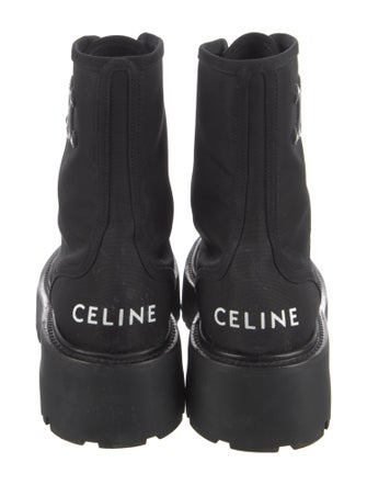 Celine Canvas Combat Boots