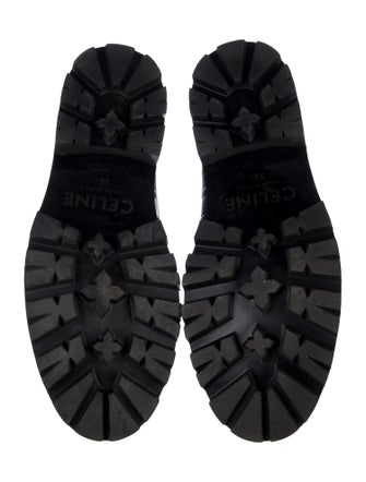 Celine Embossed Leather Loafers