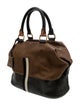 Celine Leather Double Zipper Trapeze