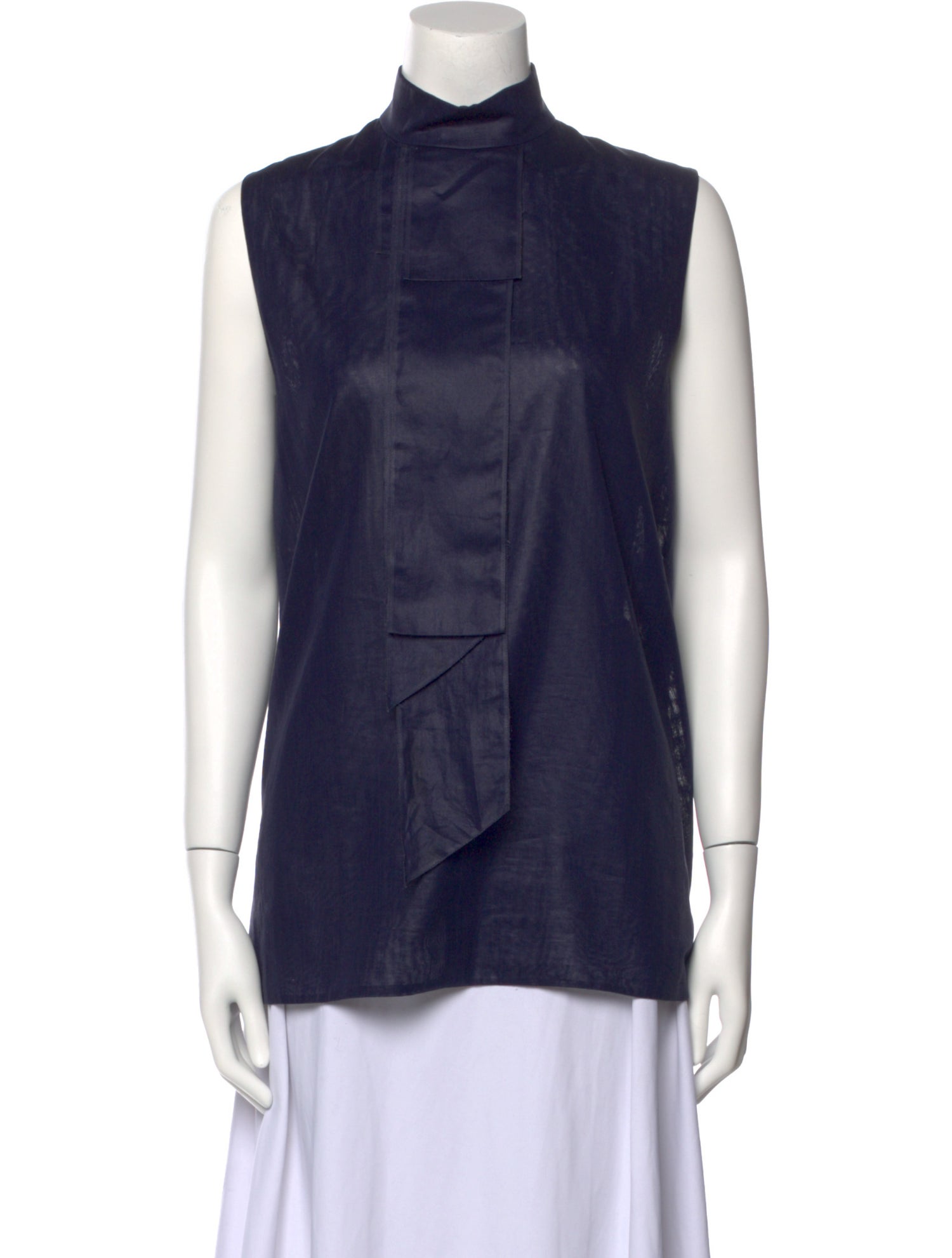 Celine Mock Neck Sleeveless Blouse