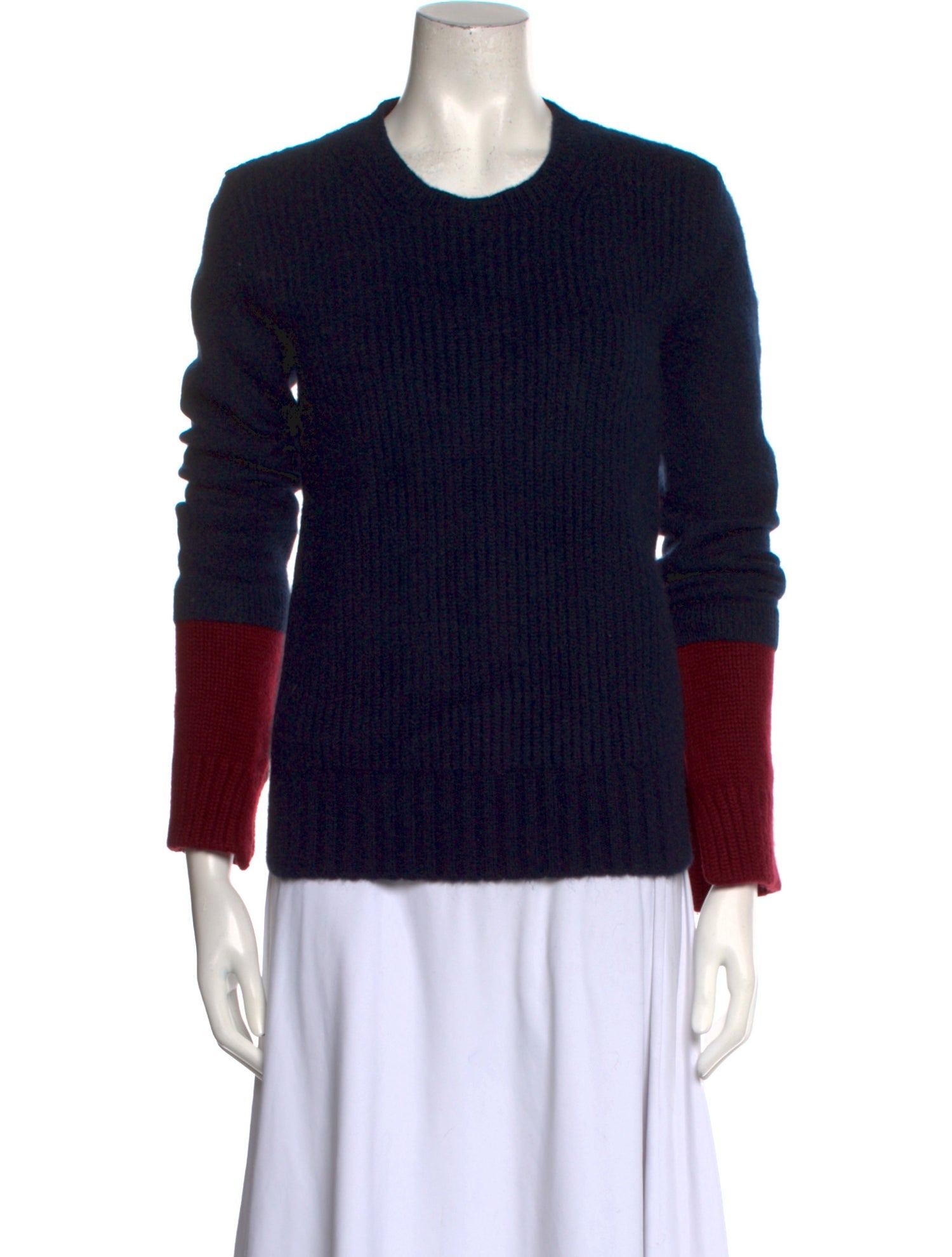 Celine Cashmere Colorblock Pattern Sweater