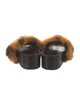 Celine Faux Fur Animal Print Slides
