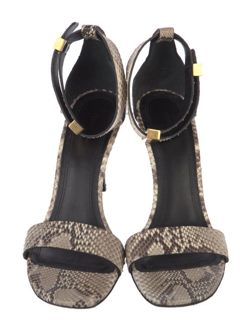 Celine Snakeskin Animal Print D'Orsay Pumps