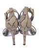 Celine Snakeskin Animal Print D'Orsay Pumps