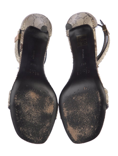 Celine Snakeskin Animal Print D'Orsay Pumps