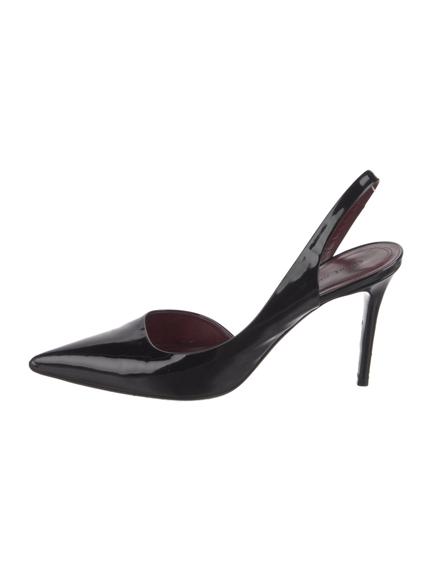 Celine Patent Leather Slingback Pumps