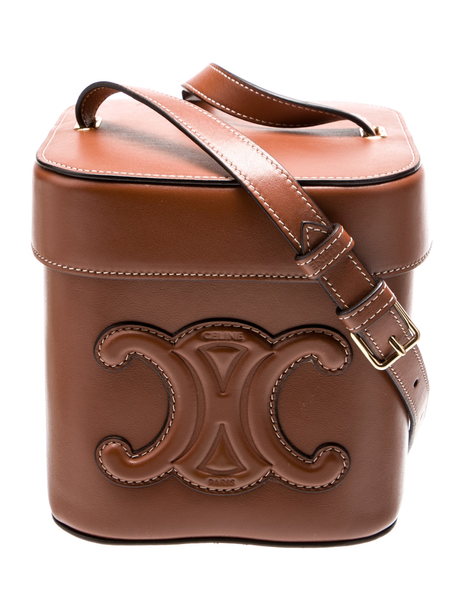 Celine Leather Cuir Triomphe Box Bag