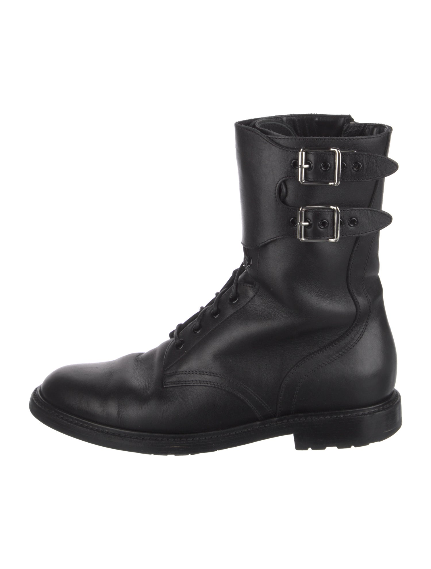 Celine Leather Lace-Up Boots