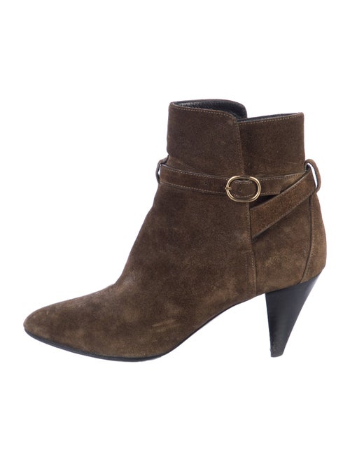 Celine Suede Animal Print Boots