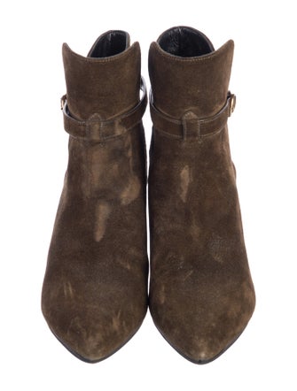 Celine Suede Animal Print Boots