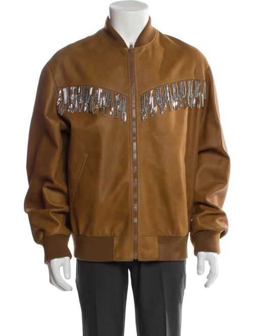 Celine 2023 Chain Fringe Teddy Bomber Jacket