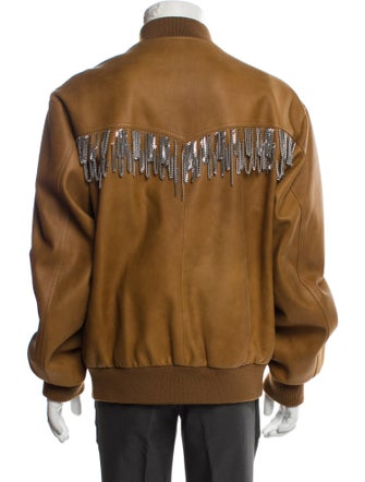 Celine 2023 Chain Fringe Teddy Bomber Jacket