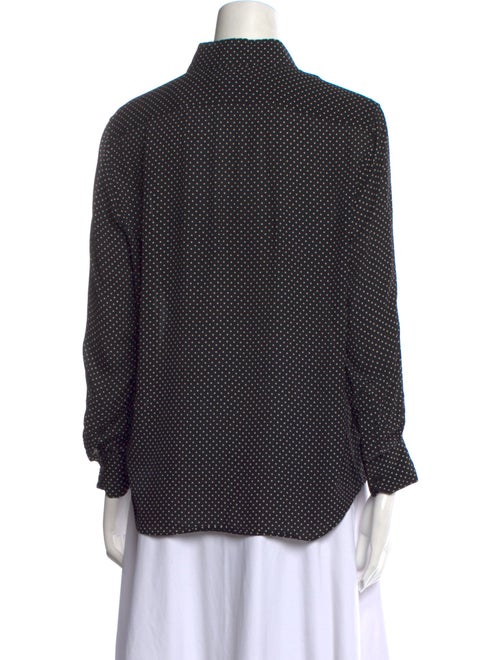 Celine 2019 Polka Dot Print Button-Up Top