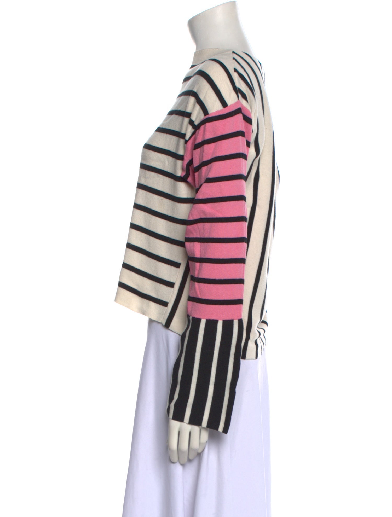 Celine Striped Mock Neck Sweater