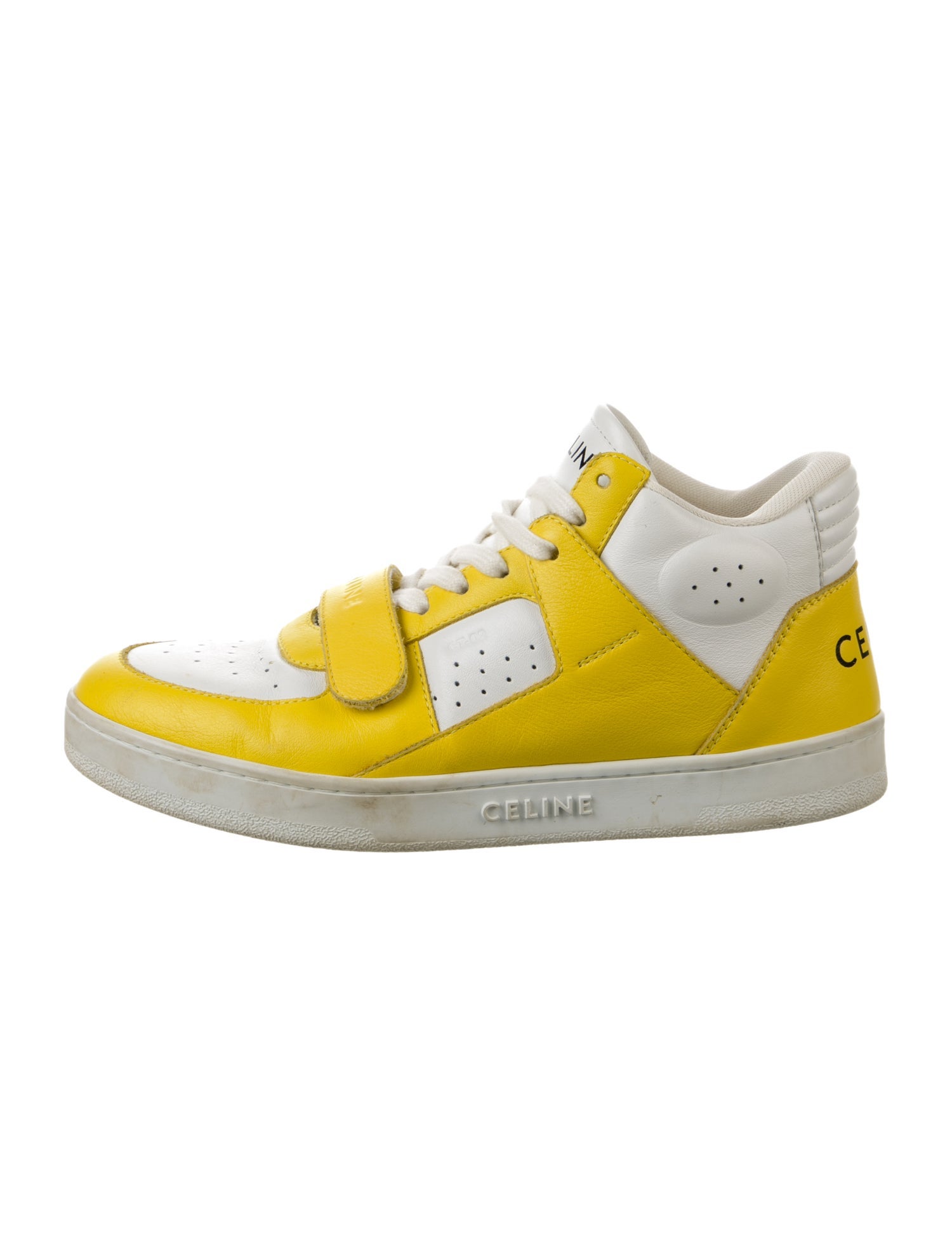 Celine Leather Printed Sneakers