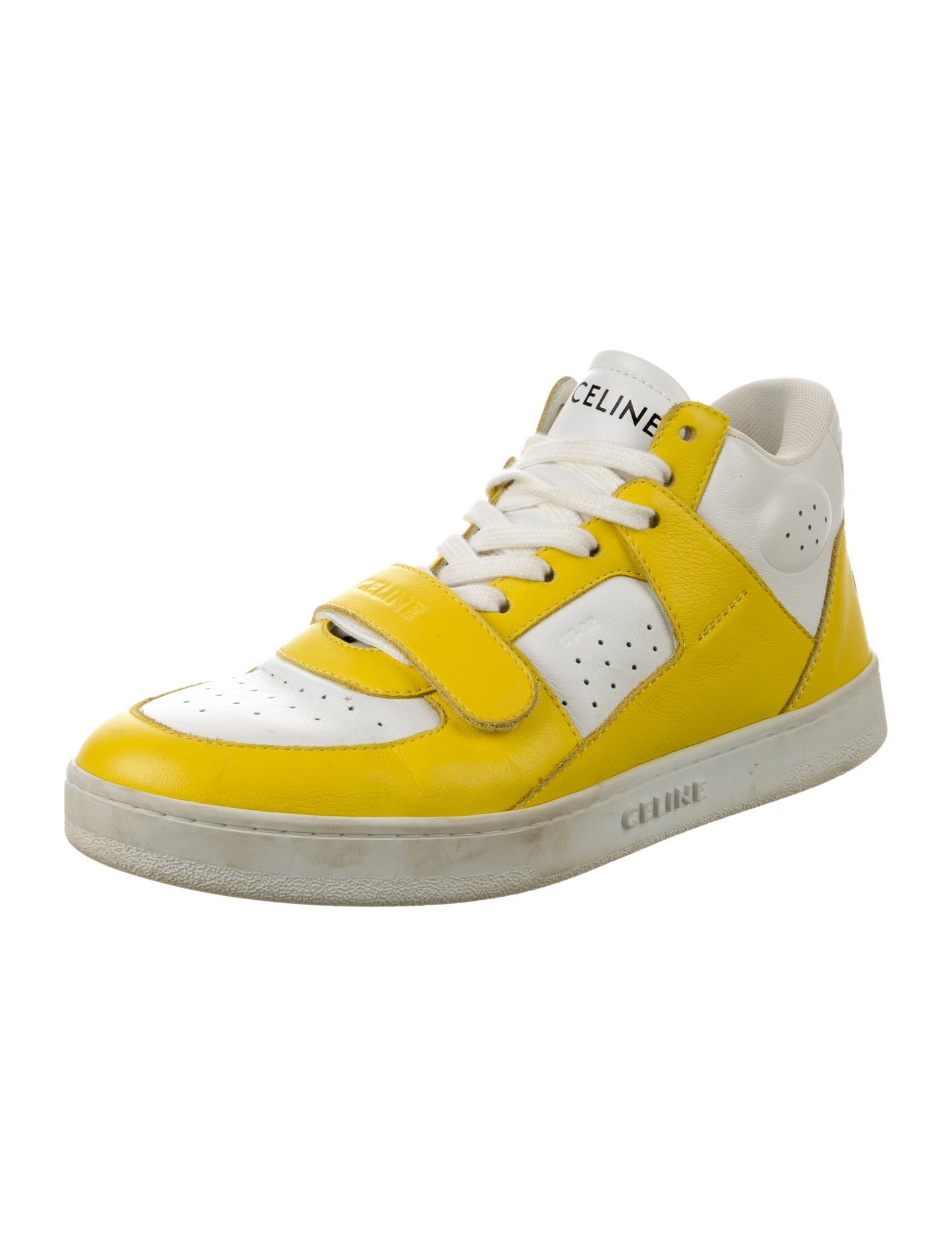 Celine Leather Printed Sneakers