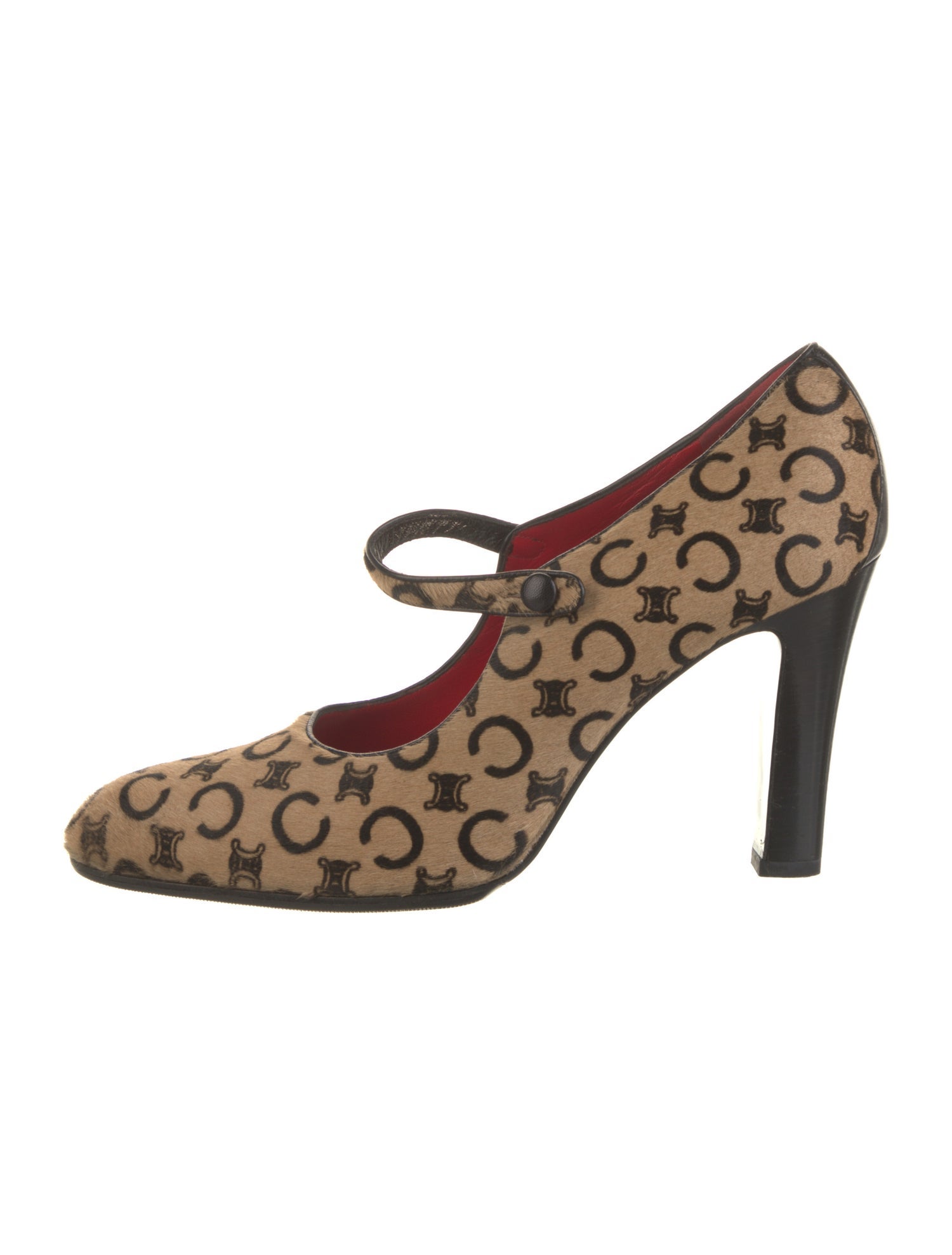 Celine Ponyhair Animal Print Pumps