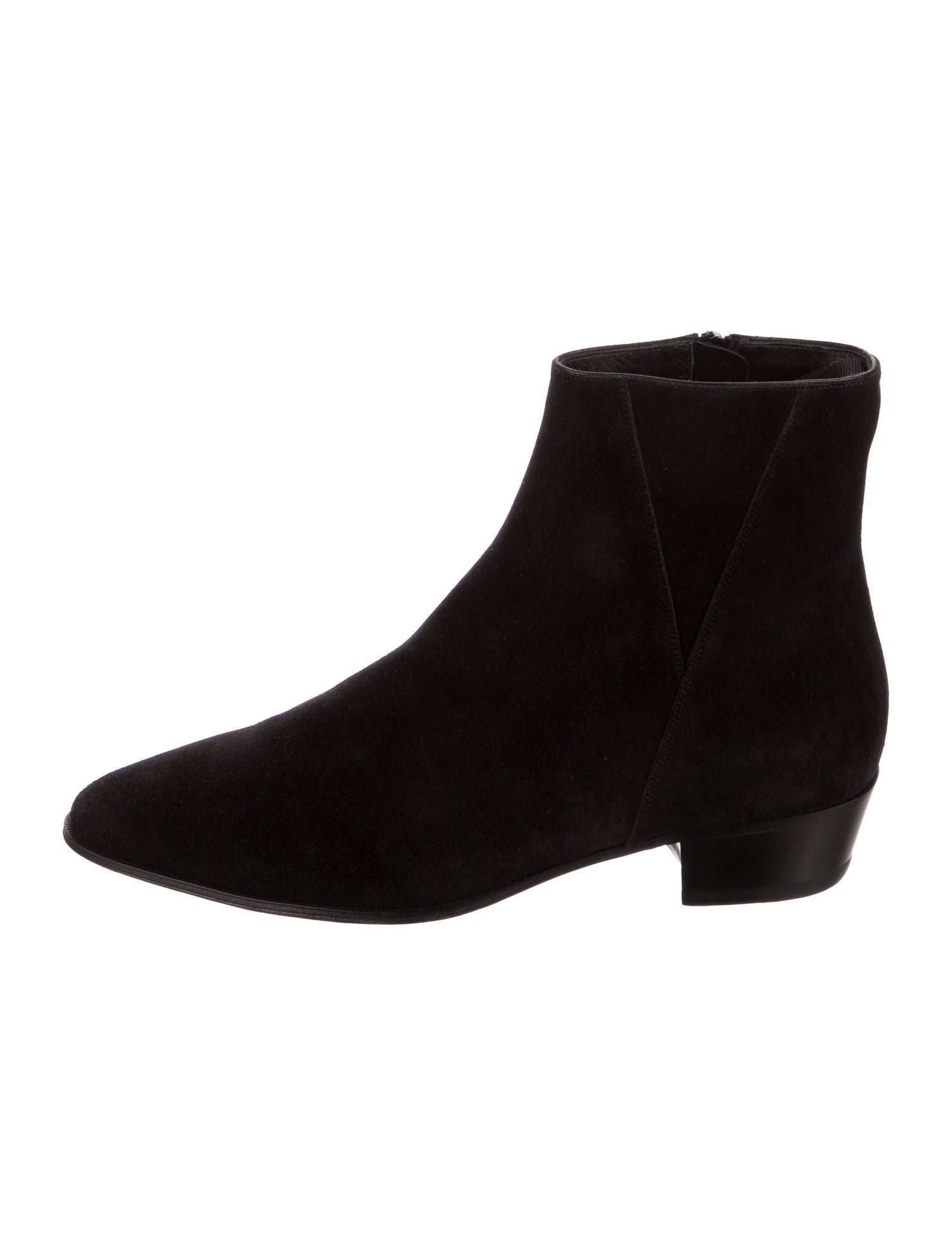 Celine Suede Grosgrain Trim Sock Boots
