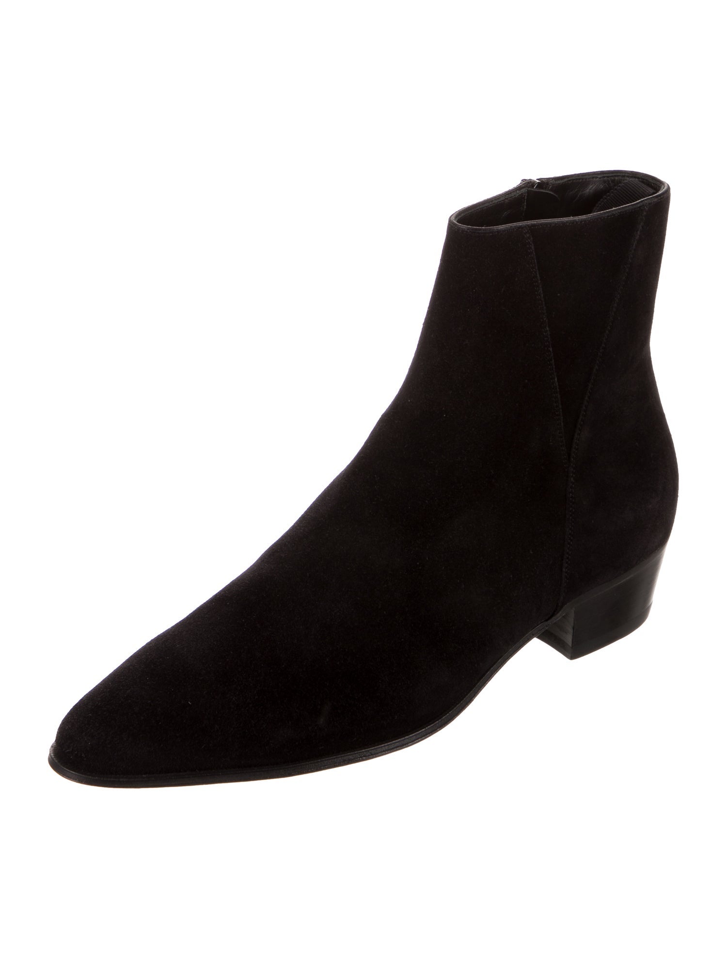 Celine Suede Grosgrain Trim Sock Boots
