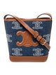 Celine Denim Denim Cuir Triomphe Denim Bucket Bag Small